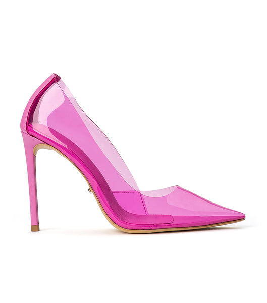 Tony Bianco Alijah Pink Vinylite/Pink Nappa 10.5cm Court Skor Rosa | SEJKU33339