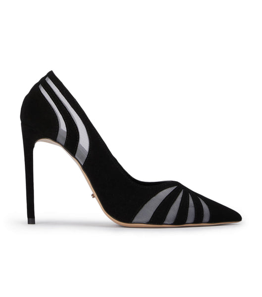 Tony Bianco Arrow Black Mocka 10.5cm Court Skor Svarta | PSEER84767