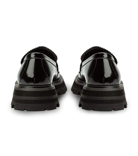 Tony Bianco Axell Black Hi Shine 4.5cm Loafers Svarta | FSEUI45100