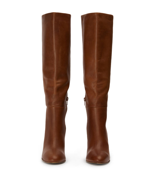 Tony Bianco Boss Cognac 9.5cm Lackstövlar Bruna | ASEWC57880