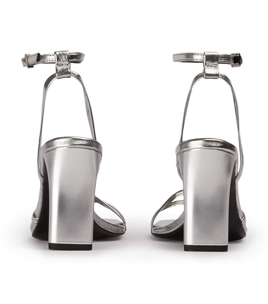 Tony Bianco Corso Silver Foil 8.5cm Evenemangsklackar Silver | SECIF46602