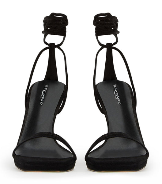 Tony Bianco Fleur Black Mocka 11cm Stilettklackar Svarta | USETG11972