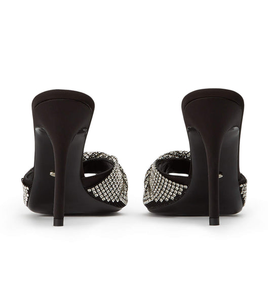 Tony Bianco Fringe Crystal/Black 10.5cm Bling klackar Svarta | SEEAH15570