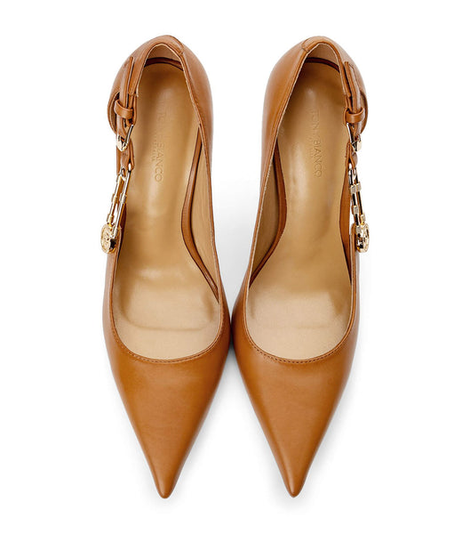 Tony Bianco Glow Tan Como 11cm Court Skor Bruna | MSEFT50148