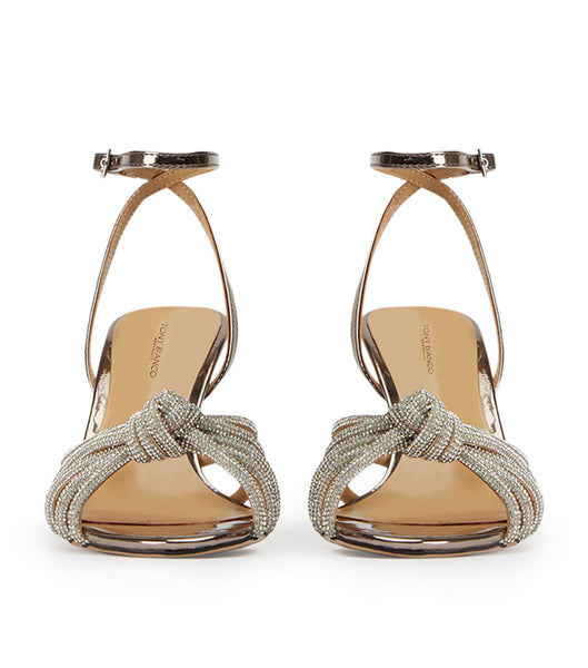 Tony Bianco Helena Gunmetal Shine 8.5cm Bling klackar Grå | ZSENQ17553