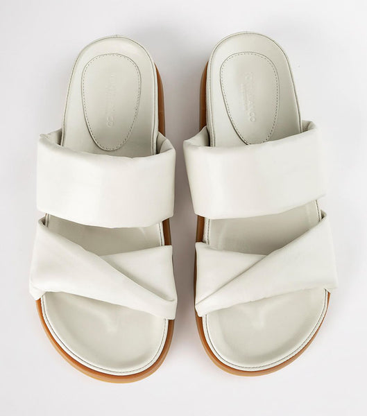 Tony Bianco Henry Dove Nappa 3.5cm Platta Sandaler Vita | SEJVR36368