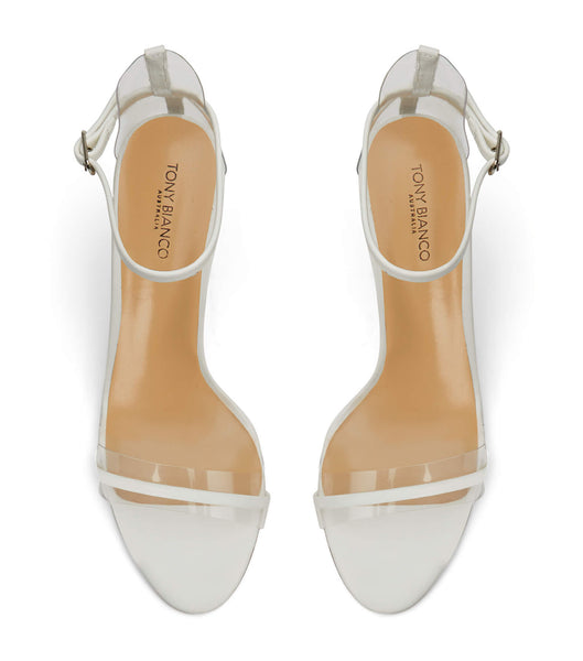 Tony Bianco Houston Milk Capretto 8.5cm Evenemangsklackar Vita | FSEUI27962