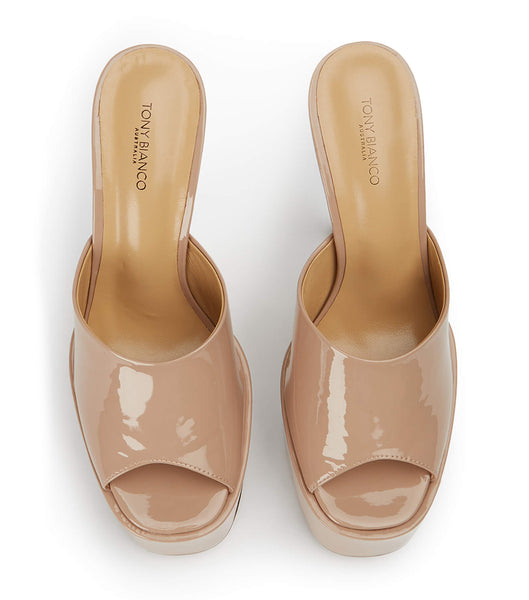Tony Bianco Jordyn Coco Lack 15cm Platform Skor Beige | SEQAV71716