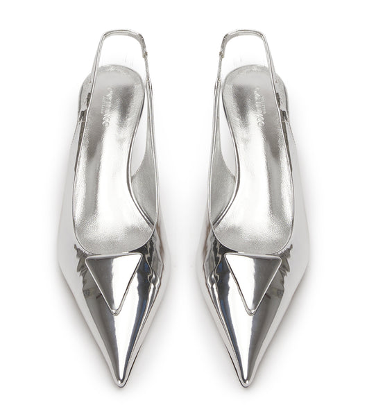 Tony Bianco Kimmy Silver Shine 4.5cm Court Skor Silver | SEDFL69992