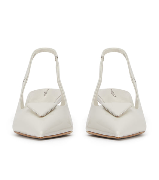 Tony Bianco Kimmy White Hi Shine 4.5cm Court Skor Vita | ASEDF59683