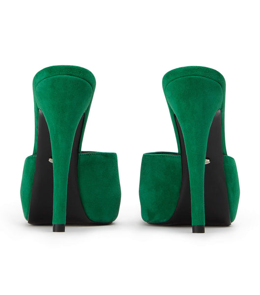 Tony Bianco Love Jade Mocka 12cm Platform Skor Gröna | USEND80929