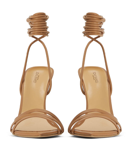 Tony Bianco Mavis Caramel Venice 10.5cm Strappy Heels Beige | LSETR45231