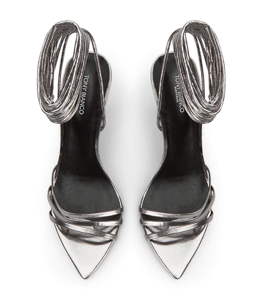 Tony Bianco Mavis Gunmetal Glimmer 10.5cm Strappy Heels Grå | SECVG41537