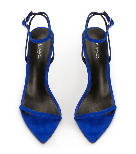 Tony Bianco Myra Azure Mocka 10.5cm Evenemangsklackar Azurblå | SEJKU87563