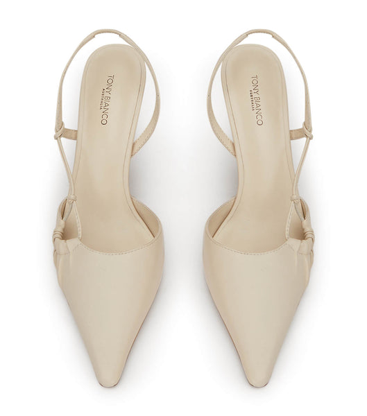 Tony Bianco Sakai Dove Nappa 8cm Låga klackar Vita | SEEAH77569