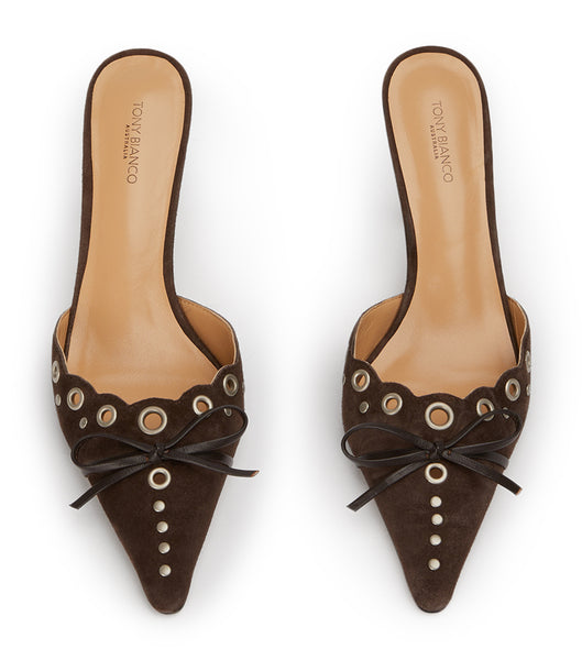 Tony Bianco Shae Espresso Mocka 8cm Evenemangsklackar Choklad | SEXMI98259