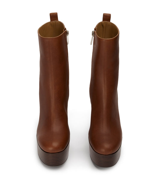 Tony Bianco Tyra Cognac 12cm Platåstövlar Bruna | SEICD71755
