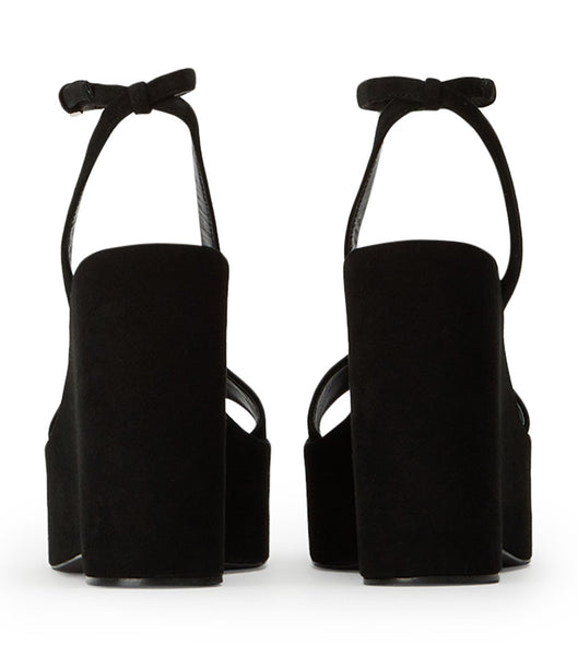 Tony Bianco Vesna Black Mocka 13cm Kilklack Svarta | QSEWA81996