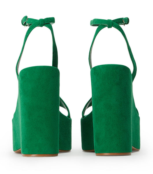 Tony Bianco Vesna Jade Mocka 13cm Platform Skor Gröna | MSEFT17919
