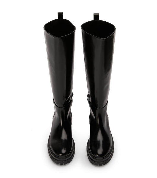 Tony Bianco Welly Black Hi Shine 4.5cm Mid Calf Boots Svarta | SEQAV67095
